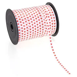 Red/White Hearts Curling Ribbon